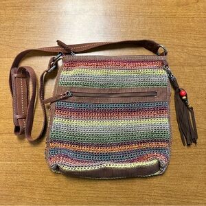 The Sak Multicolor Striped Crochet Crossbody Bag